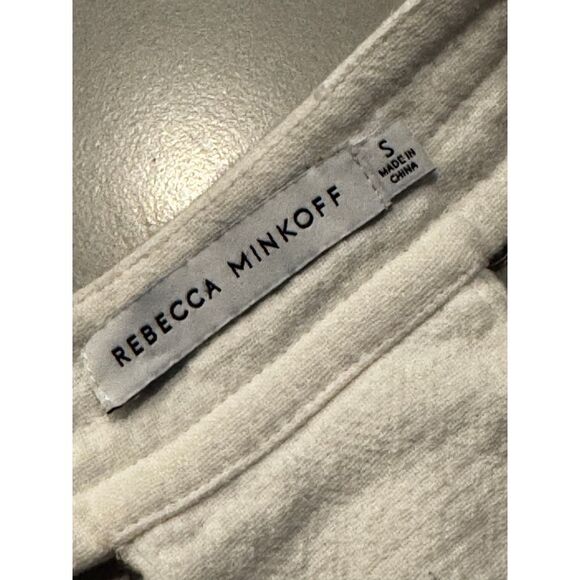 REBECCA MINKOFF Royal Racerback Dress white Sz S drawstring pockets v-neck VEUC - Picture 8 of 8